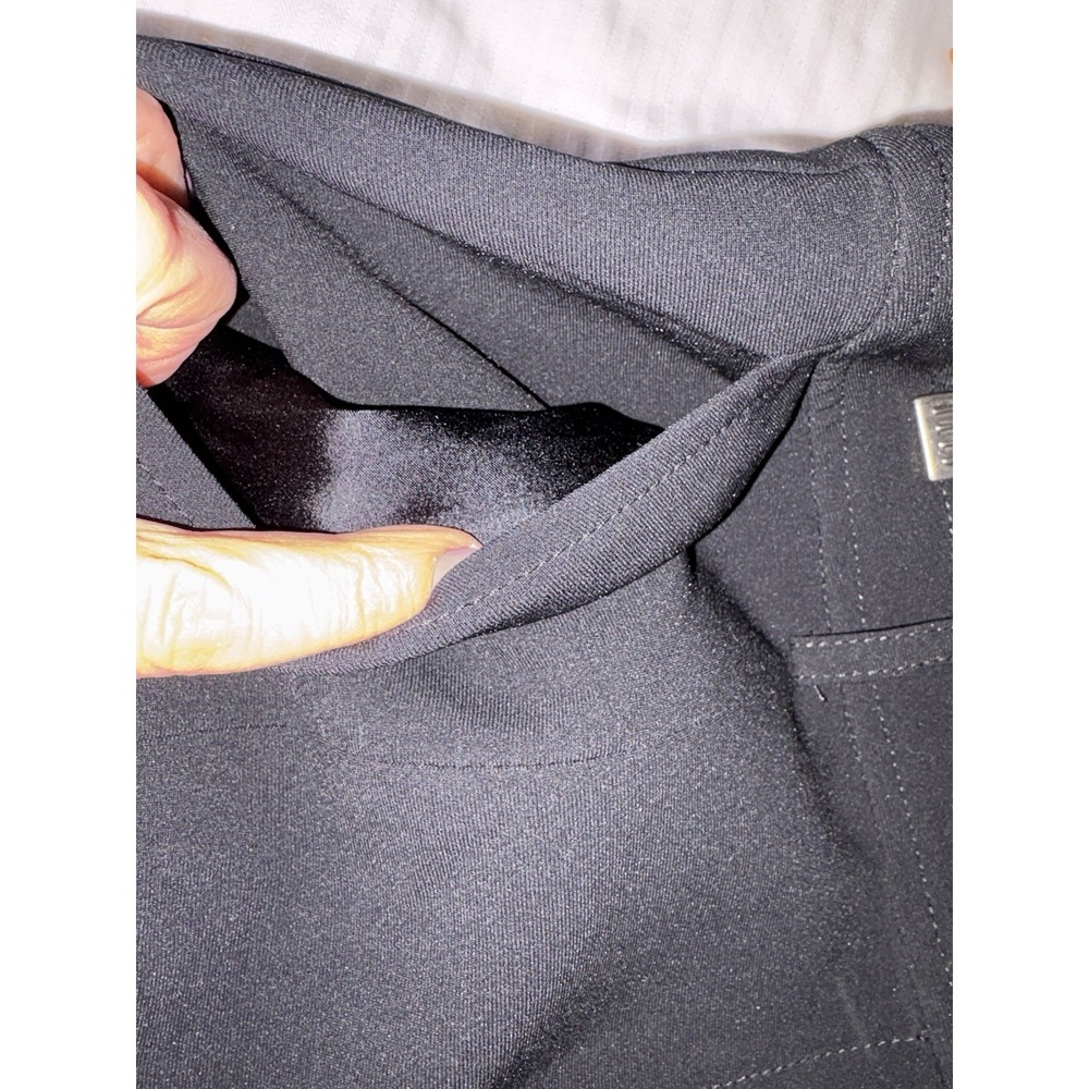 St. John Caviar Womens Jennifer‎ Pants Black Flat Front Slacks Size 6 - Picture 2 of 7